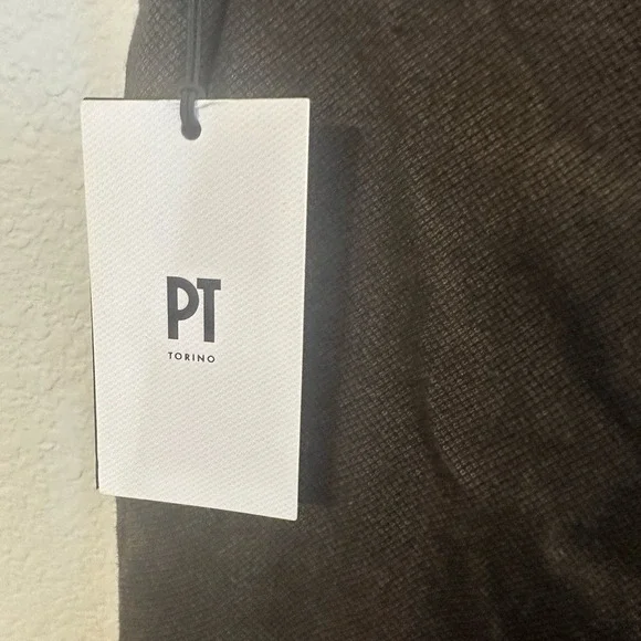 PT Torino Men Brown Herringbone Cargo Pants Deluxe Comfort Fabric Size 52‎